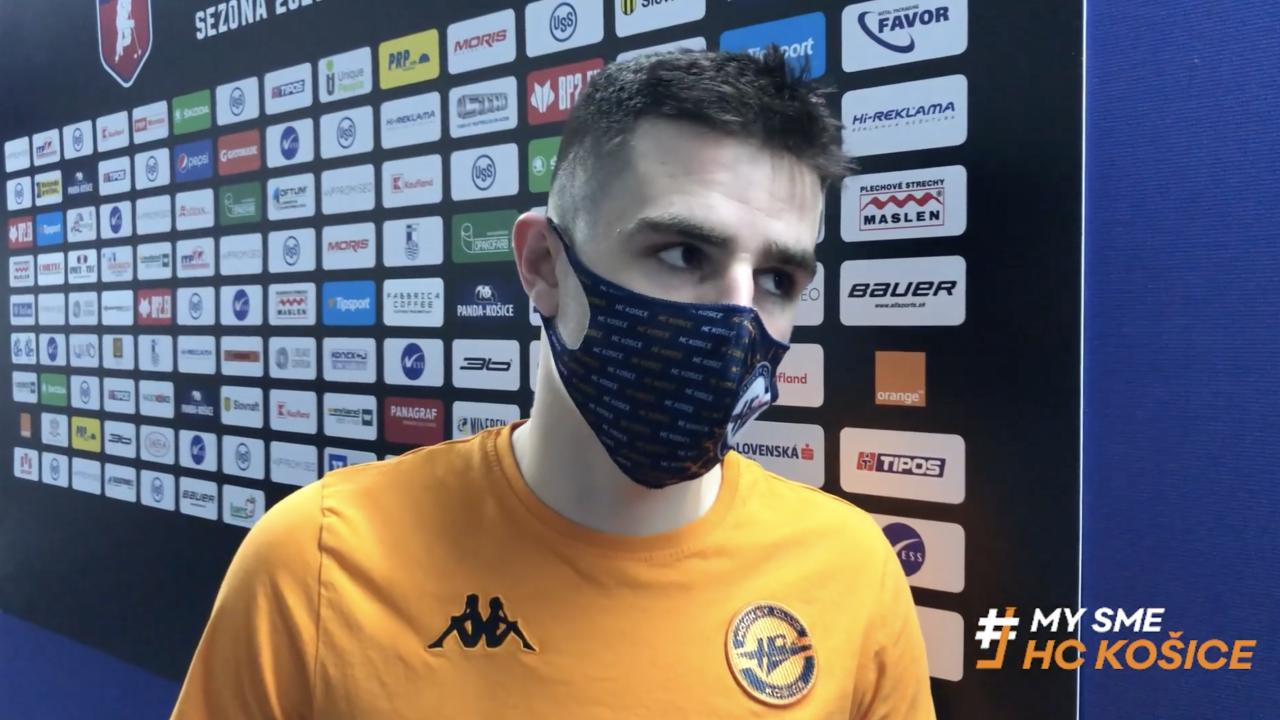 Útočník Matúš Havrila hodnotí zápas proti Trenčínu (15. 1. 2021)