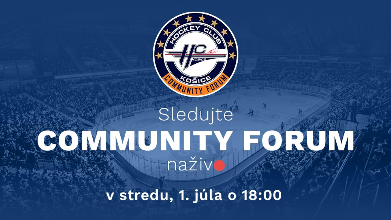 Priamy prenos: HC Košice Community Forum 1. 7. o 18.00
