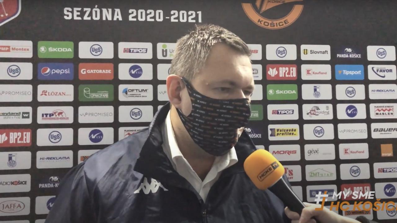 Tréner Jan Šťastný hodnotí zápas proti Trenčínu (17. 11. 2020)